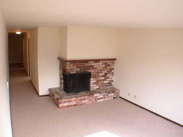 Image of living room with working fireplace