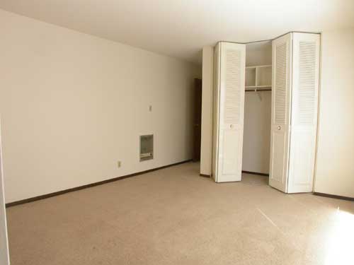 Master bedroom north wall walk-in closet